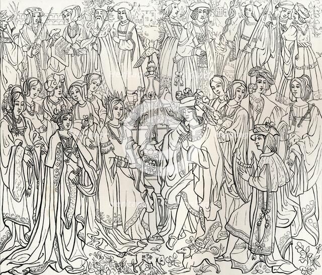 Marriage of King Louis XII of France and Mary Tudor, 16th century, (1849). Creator: Bisson & Cottard.