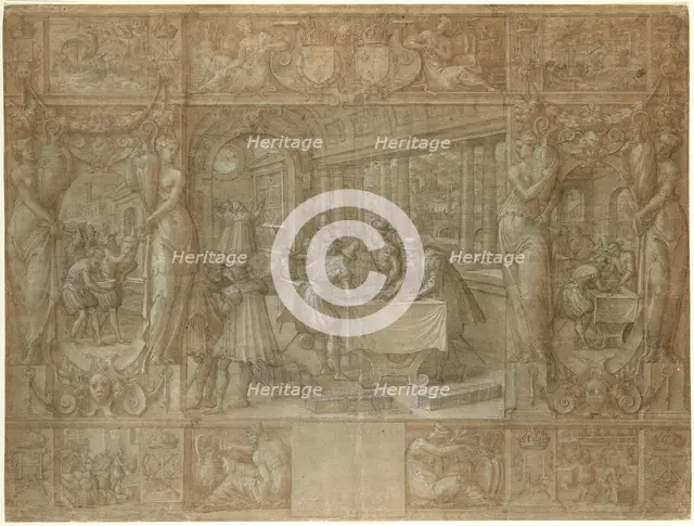 Marriage of Henry II and Catherine de' Medici, The Dowry, c. 1562. Creator: Antoine Caron.