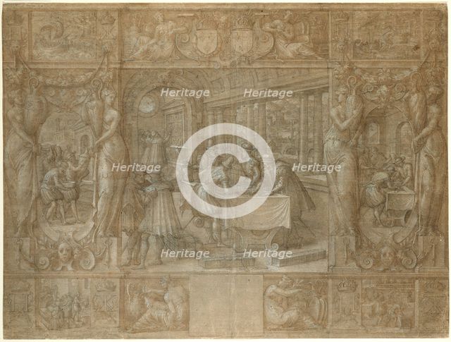 Marriage of Henry II and Catherine de' Medici, The Dowry, c. 1562. Creator: Antoine Caron.