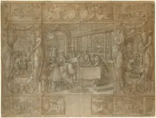 Marriage of Henry II and Catherine de Medici, The Dowry, c. 1562. Creator: Antoine Caron