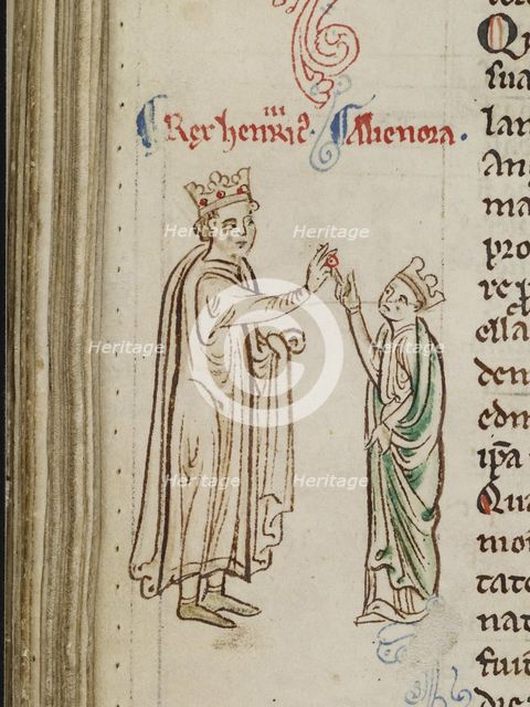 Marriage of Henry III and Eleanor of Provence (From the Historia Anglorum, Chronica majora). Artist: Paris, Matthew (c. 1200-1259)