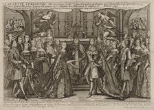 Marriage of Louis, Dauphin of France to Marie Thérèse Raphaëlle, Infanta of Spain in 1745 at Versailles, 1745. Artist: Anonymous