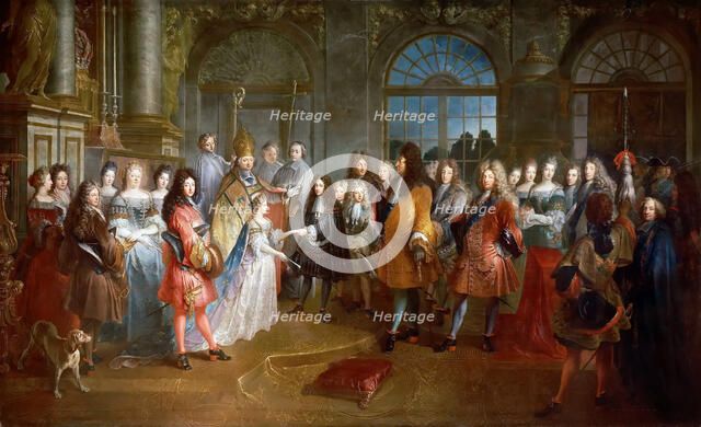 Marriage of Louis of France, Duke of Burgundy, and Marie Adelaide of Savoy, 7 December 1697. Artist: Dieu, Antoine (1662-1727)