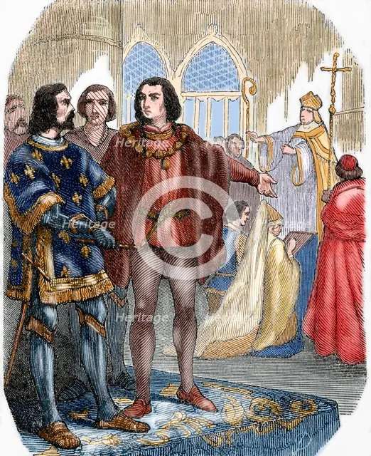 Marriage of Louis XI to his first wife Margaret of Scotland, 1436, (19th century). Creator: Unknown.