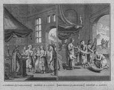Marriage of Laplanders/ Christening of Laplanders 1726. Artist: Claude Dubosc