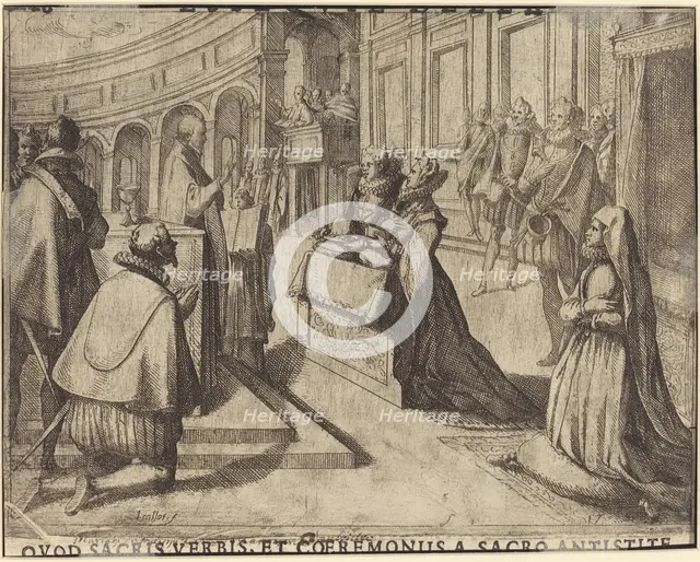 Marriage of Margaret of Austria and Philip III [verso], 1612. Creator: Jacques Callot.