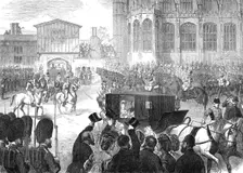 Marriage of Princess Louise: leaving St. George's Chapel, Windsor, 1871. Creator: Unknown