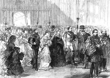 Marriage of Princess Louise: the Bride's Procession in St. George's Chapel, Windsor, 1871. Creator: Unknown