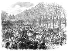 Marriage of Princess Louise: the Long Walk, Windsor Park, 1871. Creator: Unknown