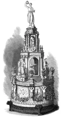 Marriage of Princess Louise: the Royal Wedding Cake, 1871. Creator: Unknown