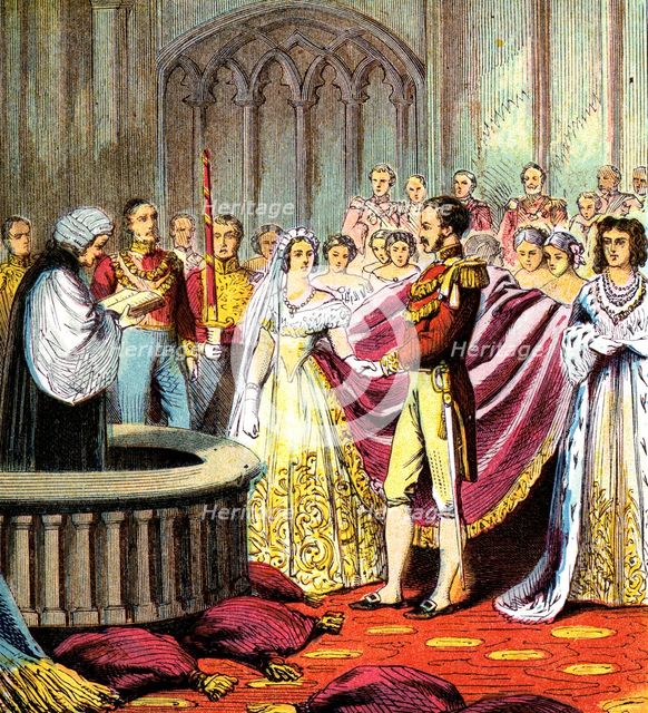 'Marriage of Queen Victoria', 1840 (c1850s). Artist: Unknown