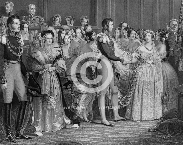 Marriage of Queen Victoria, February 10, 1840, 1844. Creator: Charles Eden Wagstaff.