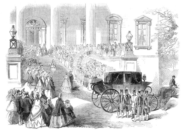Marriage of the Count de Paris with the Princess Isabelle d'Orleans: the return to Claremont, 1864. Creator: Unknown.
