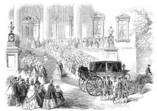 Marriage of the Count de Paris with the Princess Isabelle d'Orleans: the return to Claremont, 1864. Creator: Unknown