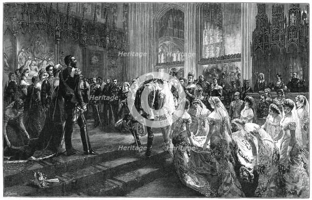Marriage of the Duke and Duchess of Connaught, 13 March 1879, (1900).Artist: Sydney Prior Hall