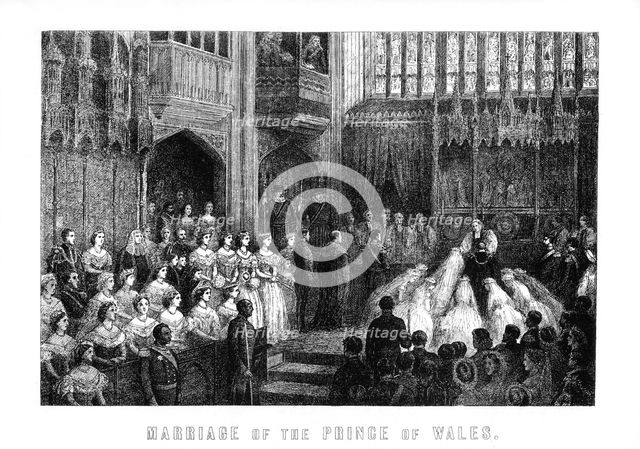 Marriage of the Prince of Wales, St George's Chapel, Windsor on 10 March 1863, (1899). Artist: Unknown