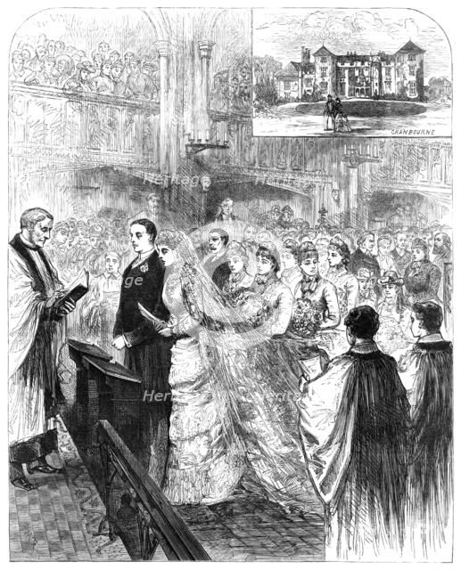 Marriage of the son of Lord Selborne to the daughter of the Marquis of Salisbury, 1883. Creator: Unknown.