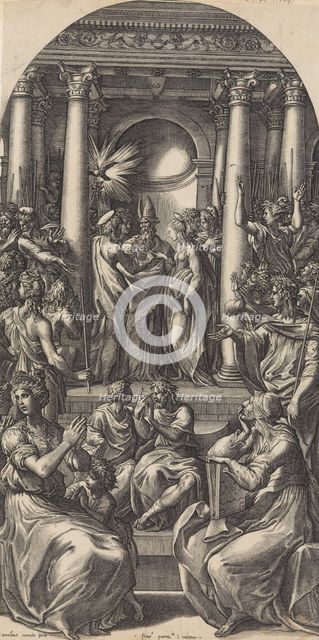 Marriage of the Virgin, ca. 1525-26. Creator: Giovanni Jacopo Caraglio.