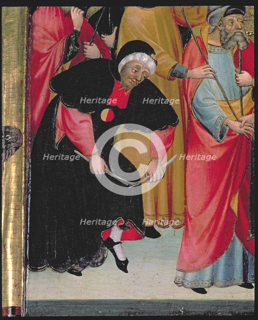 Marriage of the Virgin, detail of a table in the 'Altarpiece of the Virgin and St. George', tempe…