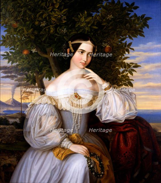 Marriage Portrait of Charlotte de Rothschild, 1836. Creator: Oppenheim, Moritz Daniel (1800-1882).