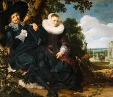 Marriage portrait of Isaac Abrahamsz Massa and Beatrix van der Laen 1622. Creator: Hals, Frans I (1581-1666)
