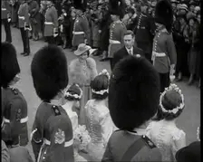 Marriage Procession of Anne Bowes-Lyon and Lieutenant-Colonel Thomas Anson With King George..., 1938 Creator: British Pathe Ltd