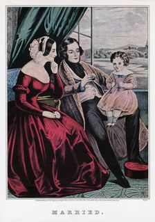 Married 1845.Artist: Nathaniel Currier