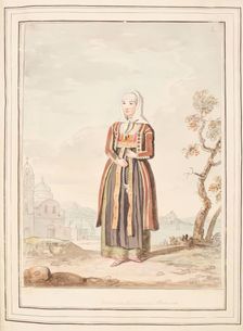 Married Woman of Procida, leaf from A Collection of Dresses by David Allan Mostly from Nature 1776 Creator: David Allan