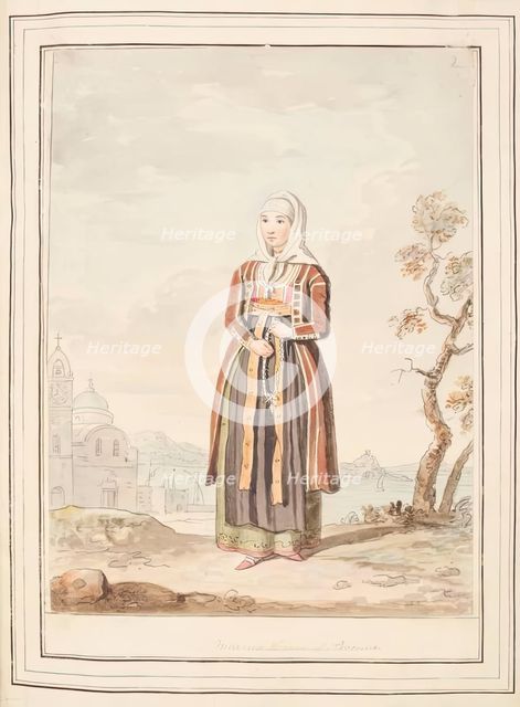 Married Woman of Procida, leaf from 'A Collection of Dresses by David Allan Mostly from Nature',1776 Creator: David Allan.