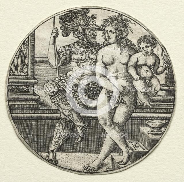 Mars, Venus, and Cupid,  1520s. Creator: Allaert Claesz (Netherlandish, fl. 1508-1534).