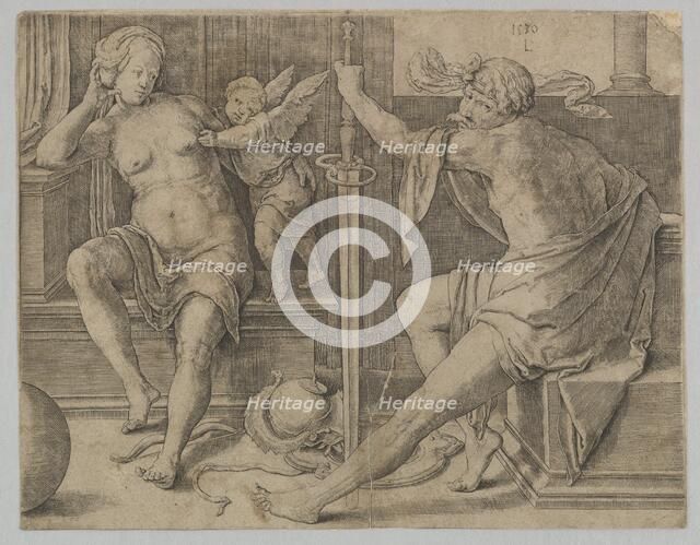 Mars, Venus and Cupid, 1530. Creator: Lucas van Leyden.