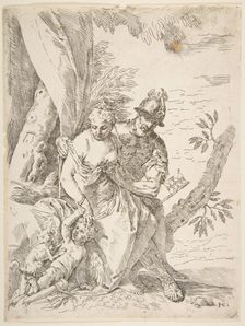 Mars, Venus, and Cupid, ca.1637-1639. Creator: Simone Cantarini