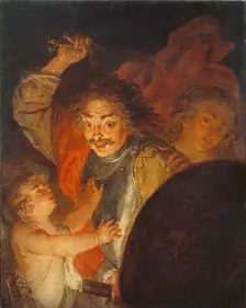 Mars, Venus and Cupid (Allegory of Anger), c.1630. Artist: Sandrart, Joachim, von (1606-1688)