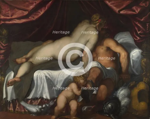 Mars and Venus, ca 1590. Artist: Palma il Giovane, Jacopo, the Younger (1544-1628)