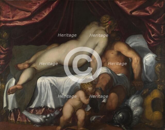 Mars and Venus, ca 1590. Artist: Palma il Giovane, Jacopo, the Younger (1544-1628)