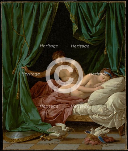 Mars and Venus, Allegory of Peace (Mars et Vénus, allégorie sur la Paix), 1770. Creator: Louis Jean Francois Lagrenee.