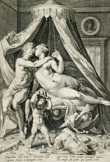 Mars and Venus, c1590. Creator: Jacob Matham