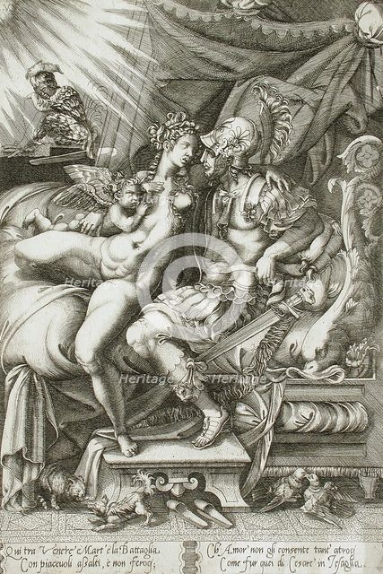 Mars and Venus (image 1 of 2), 16th century. Creator: Enea Vico.