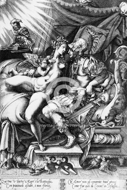 Mars and Venus (image 2 of 2), 16th century. Creator: Enea Vico.