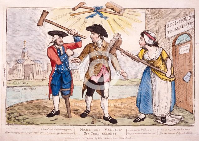 'Mars and Venus, or Sir Cecil chastised', 1784. Artist: Samuel Collings