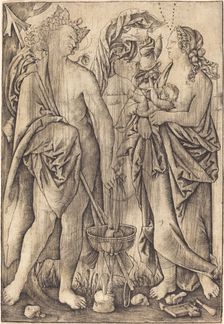 Mars and Venus (Mercury and Venus?). Creator: Master H.L.