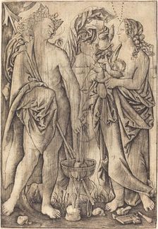 Mars and Venus (Mercury and Venus?). Creator: Master H.L.
