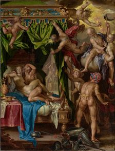 Mars and Venus Surprised by Vulcan, 1604-1608. Creator: Joachim Anthonisz Wtewael