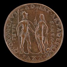 Mars and Venus [reverse], 1497. Creator: Unknown