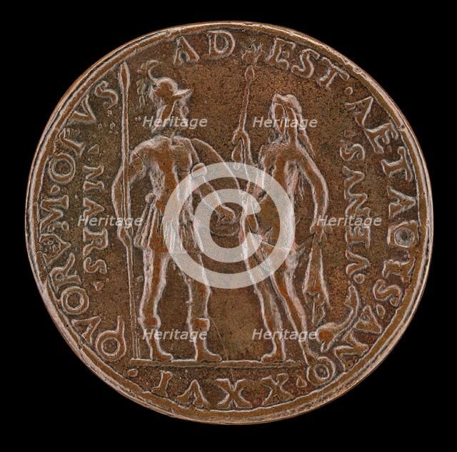 Mars and Venus [reverse], 1497. Creator: Unknown.