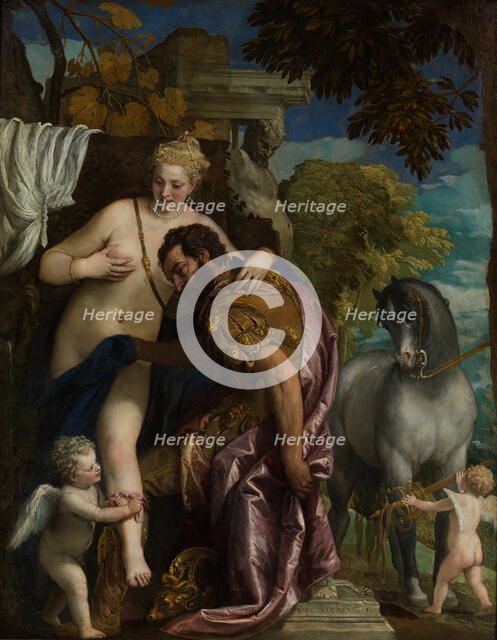 Mars and Venus United by Love, 1570s. Creator: Paolo Veronese.