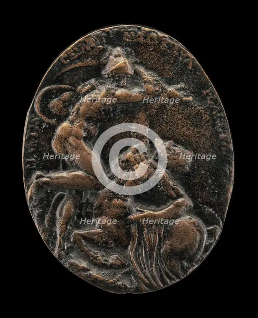 Mars Battling the Constellation Centaurus [reverse], model 1601, cast possibly before 1610. Creator: Nicolas Guinier.