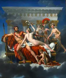 Mars Being Disarmed by Venus 1824. Creator: David, Jacques Louis (1748-1825)