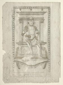 Mars (from the Tarocchi, series A: Firmaments of the Universe, #45), before 1467. Creator: Master of the E-Series Tarocchi (Italian, 15th century)