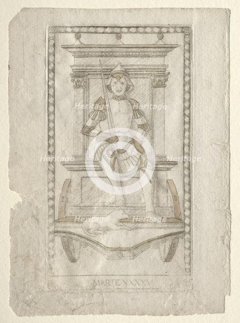 Mars (from the Tarocchi, series A: Firmaments of the Universe, #45), before 1467. Creator: Master of the E-Series Tarocchi (Italian, 15th century).